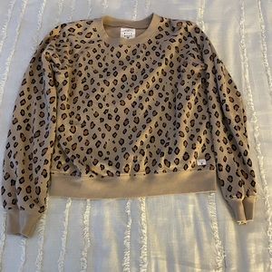billabong cheetah print sweatshirt